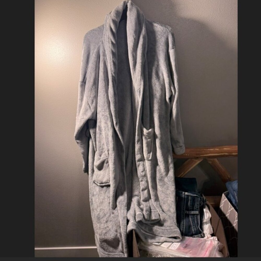 Gray soft robe - one size fits most